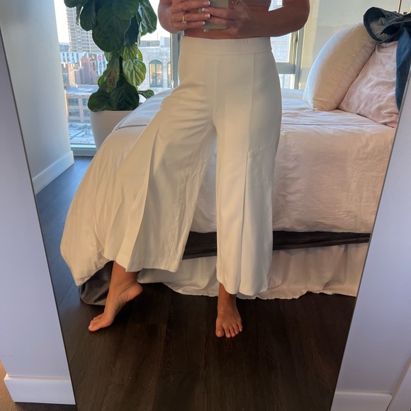 Vince Wool Pleat Front Culottes - Picture 3 of 6